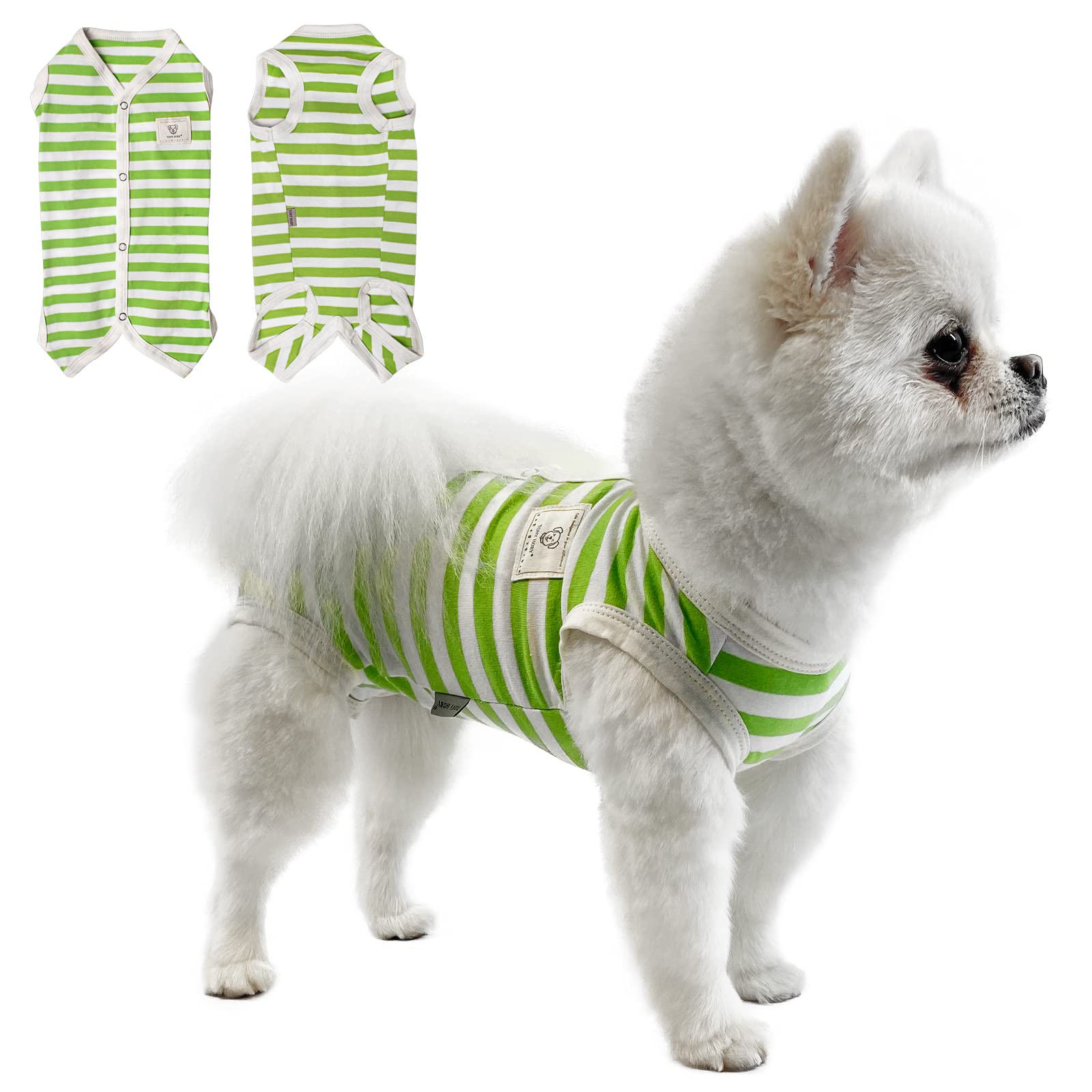 Sleeveless Dog Pajamas – Striped Summer Jumpsuit for Dogs