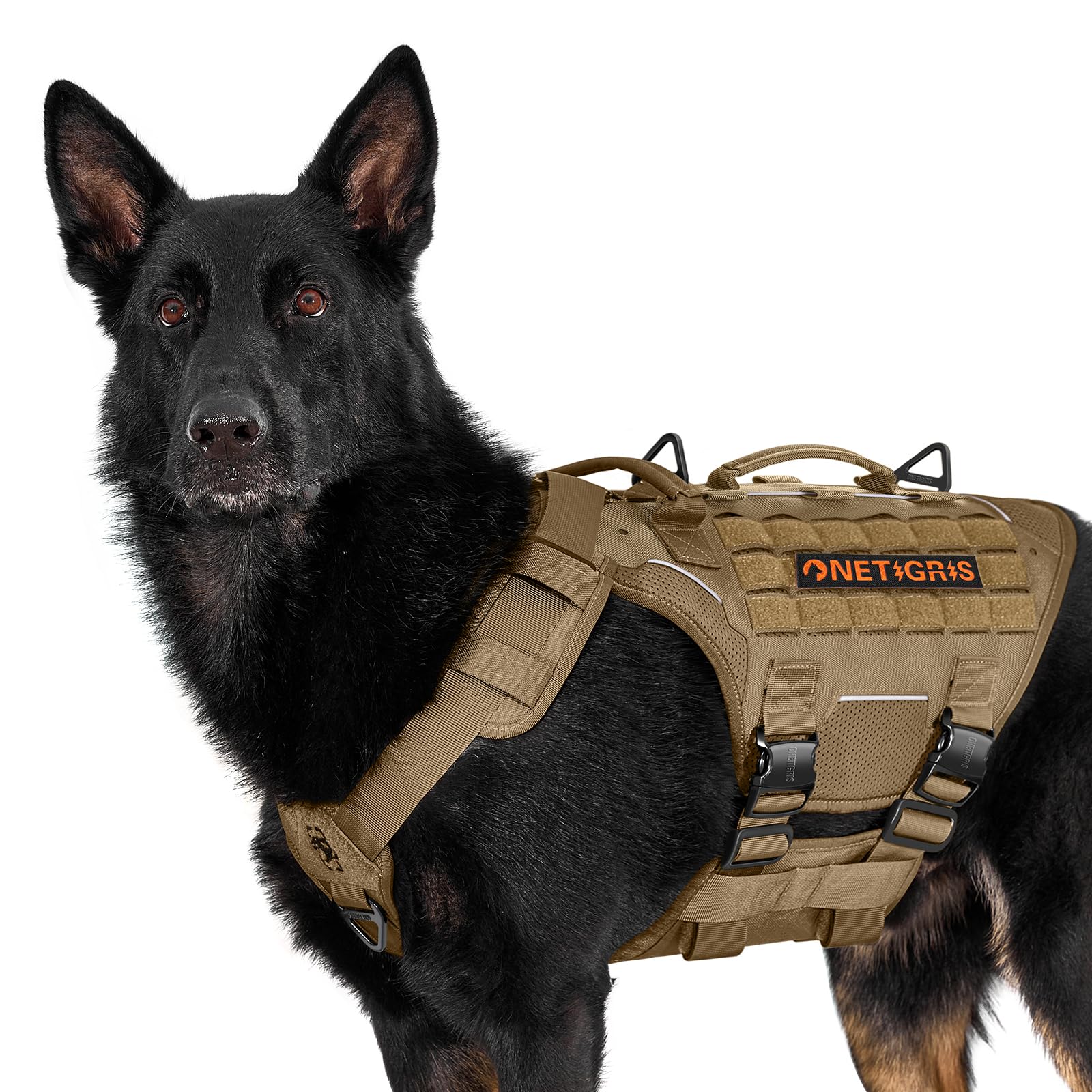 Tactical Dog Harness for Large Dogs – Heavy-Duty Military Vest