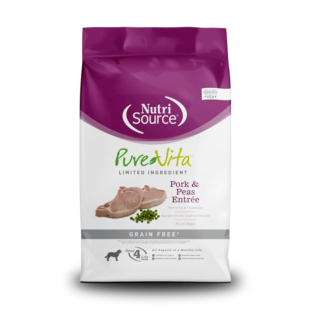 PureVita Grain-Free Pork & Pea Dry Dog Food – 5 lb