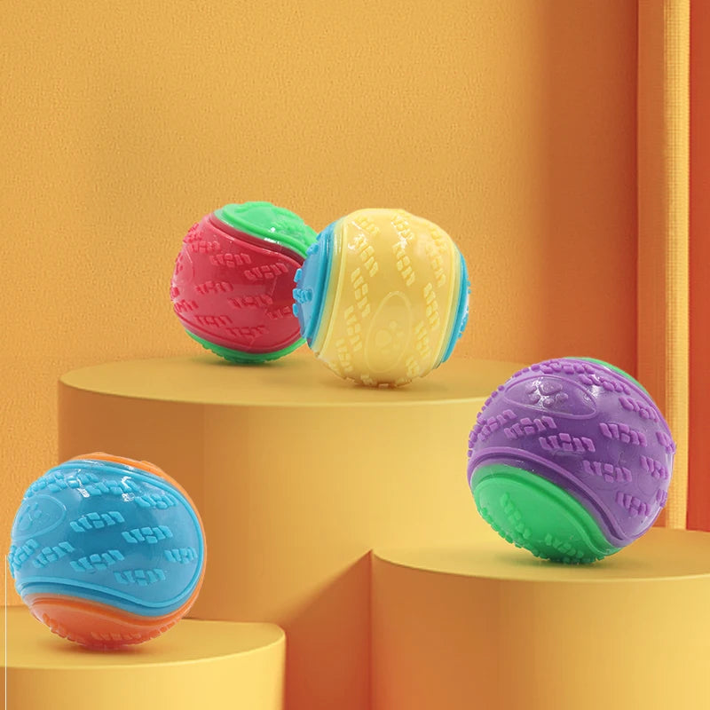 Squeaky Dog Ball Toy – TPR Bite-Resistant Teeth Cleaner