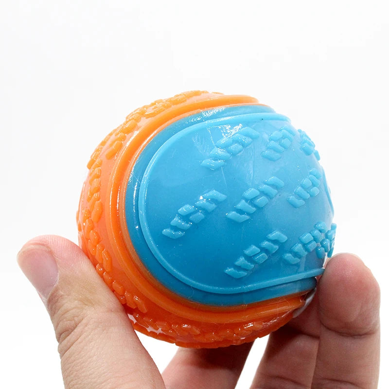 Squeaky Dog Ball Toy – TPR Bite-Resistant Teeth Cleaner