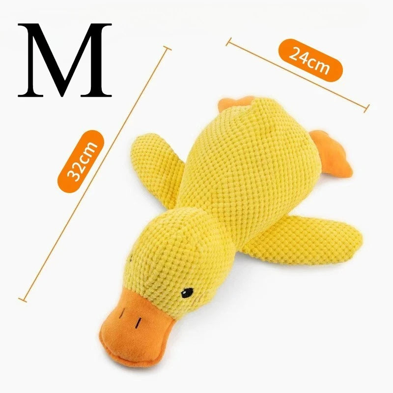 Quacking Plush Duck Dog Toy – Chew-Resistant & Squeaky
