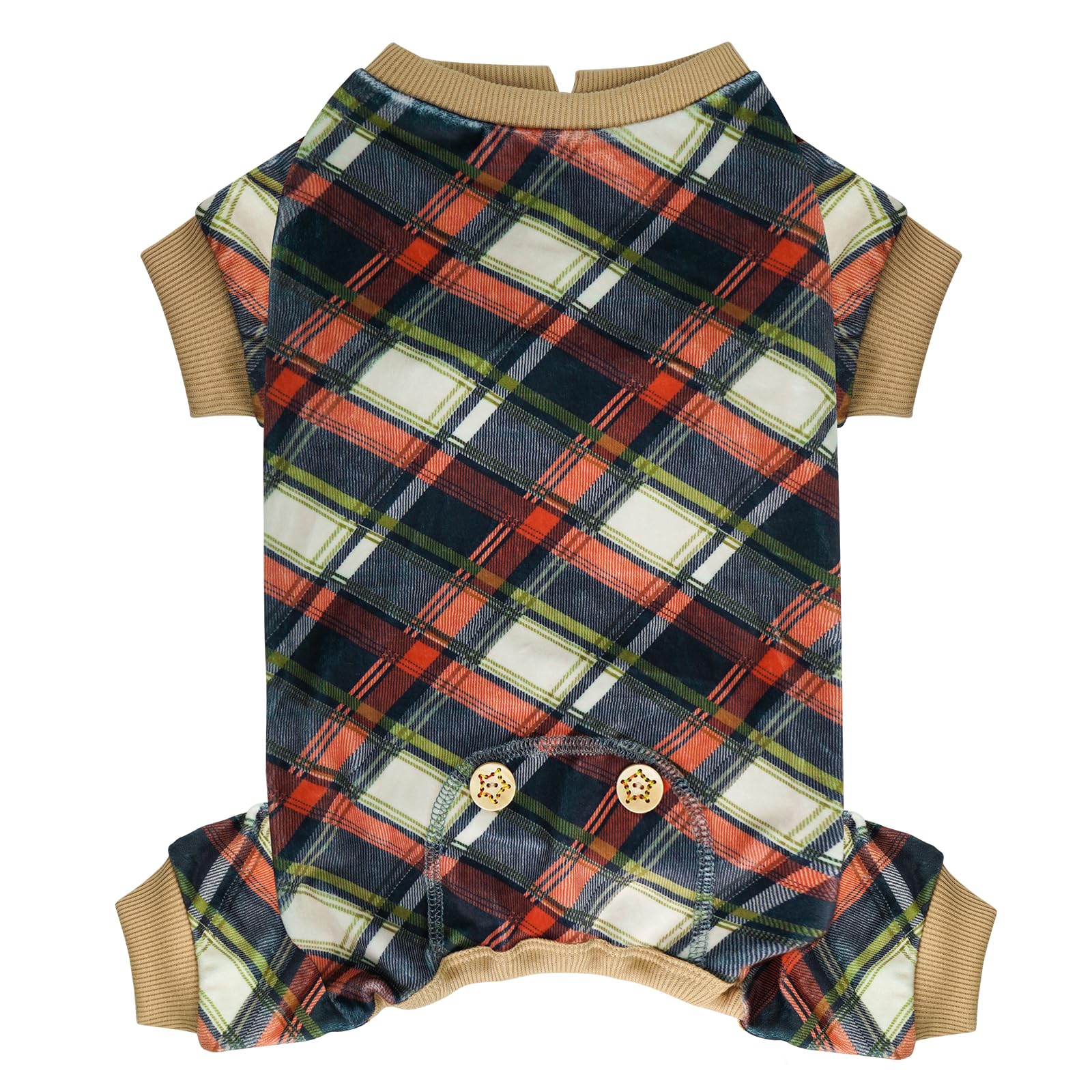 Soft Dog Pajamas for Small & Medium Dogs – Cozy Checkered PJs